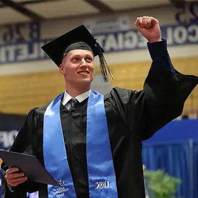 a student at commencement